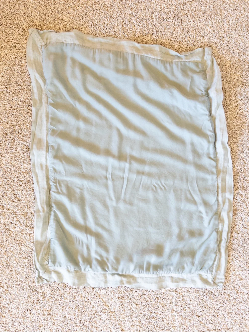 Pottery Barn Sage Green Linen Trim Pillow Sham Pillowcases Standard Bedroom